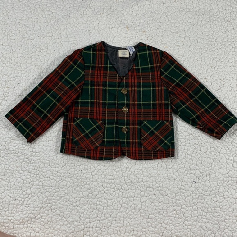 Vintage Little Goodies by Good Lad Boys plaid suit coat